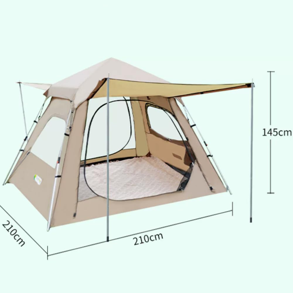 MOQI Family Pop up Tents 2-4 Person Tent with Rain Fly, Portable Small Tent Waterproof Instant Tents for Hiking, Camping Picnic, Travel