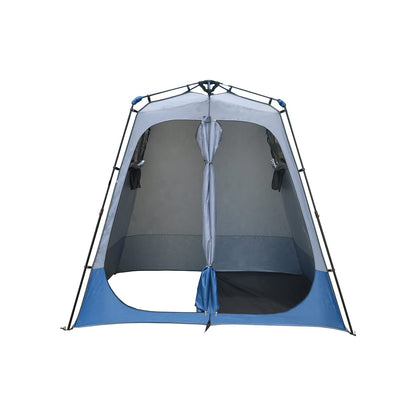 MOQI POP-UP Double Shower Tents/Ensuite/Twin Shower Tent/Portable 2 Rooms Camping Shower Tent,One Bathing Room and One Lavatory,Easy Set Up Privacy Shelter Dressing Room/Changing Room/Toilet Tent