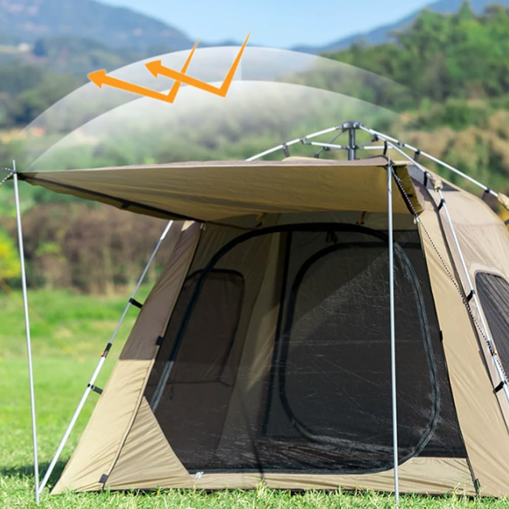 MOQI Family Pop up Tents 2-4 Person Tent with Rain Fly, Portable Small Tent Waterproof Instant Tents for Hiking, Camping Picnic, Travel