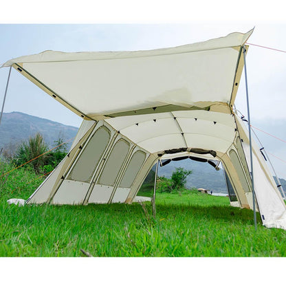 12 Person Tent 17.4 * 12.8 FT Large Multi Room Tent for Family with Porch & Storage Pockets Waterproof Double Layer Instant Tent