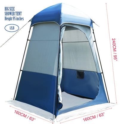 MOQI Oversize Shower Tent 95" H Privacy Shelter,Tall Bathroom Tent Portable Toilet Camp,Changing Tent Dressing Room Camp, Easy Set Up Outdoor Camping Privacy Shelter