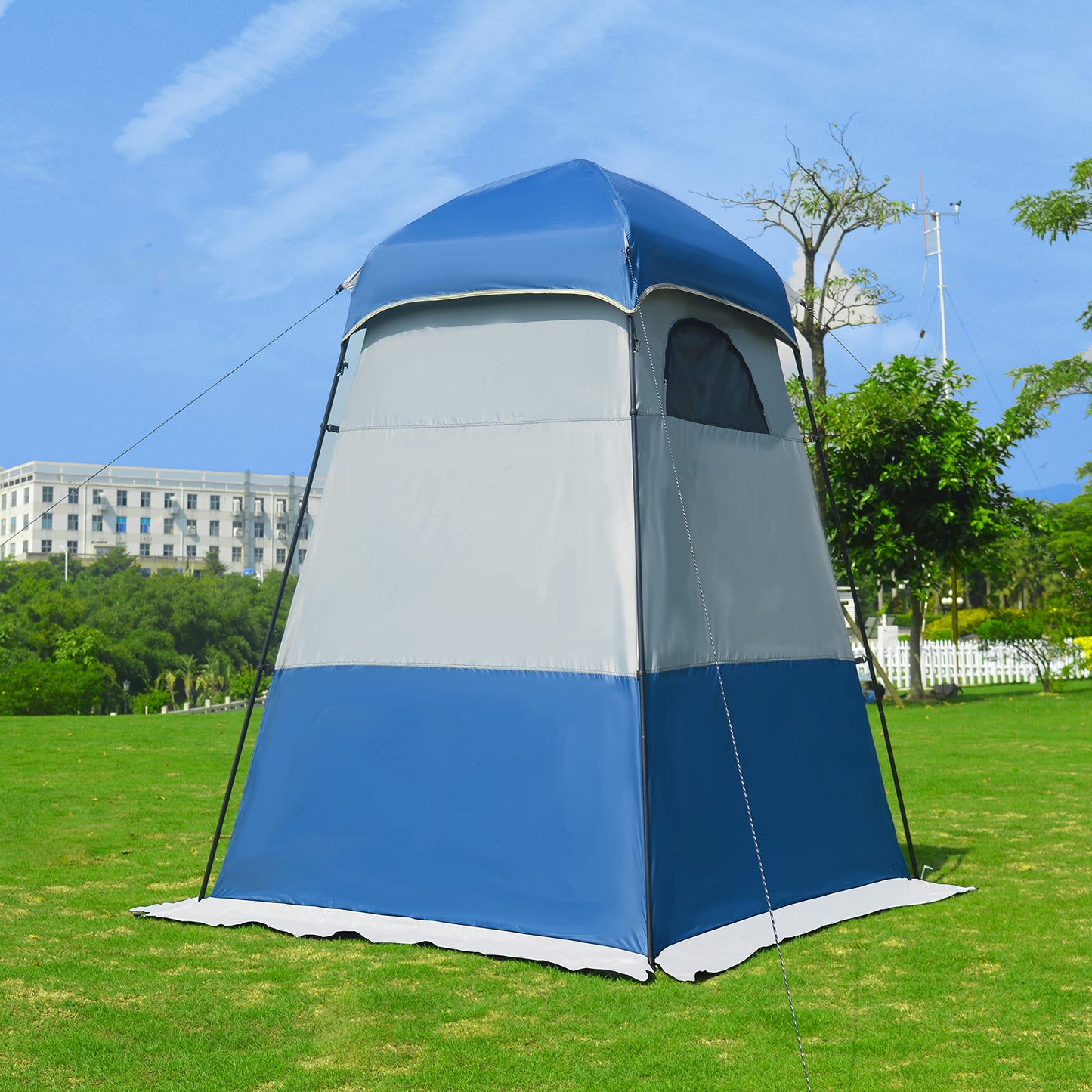 MOQI Oversize Shower Tent 95" H Privacy Shelter,Tall Bathroom Tent Portable Toilet Camp,Changing Tent Dressing Room Camp, Easy Set Up Outdoor Camping Privacy Shelter